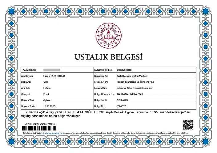 Ustalık belgesi